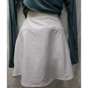 DSG Women's Performance Mid Rise Skort, Slim Fit, Built In Short, Medium, White.